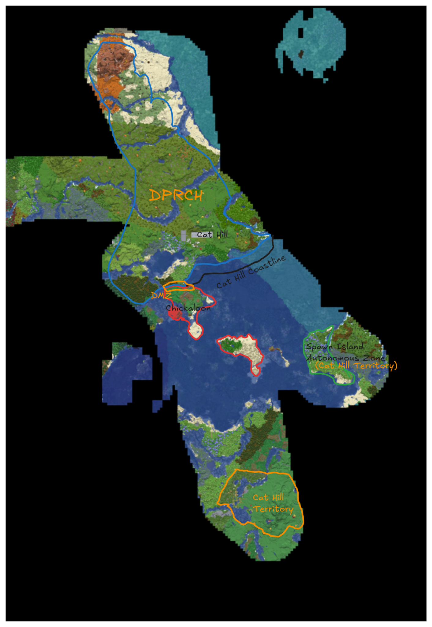 Proposed borders of Cat Hill and Chickaloon, including the DMZ and autonomous region